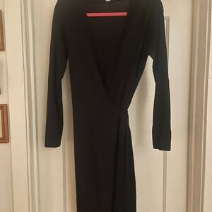 Diane Von Furstenberg DVF black wrap dress